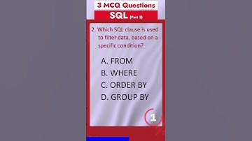 Part 3 - SQL MCQ - Q&A | Most asked Interview Questions