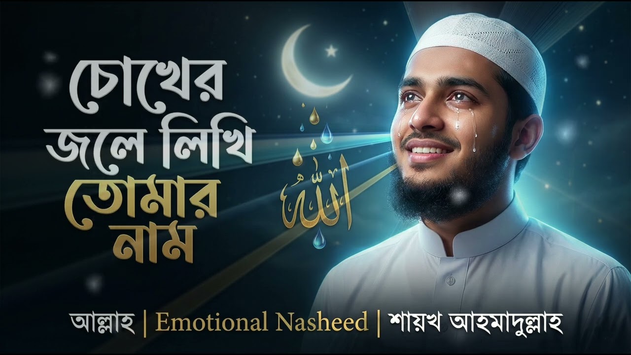 চোখের জলে লিখি তোমার নাম আল্লাহ | Emotional Bangla Nasheed | শায়খ আহমাদুল্লাহ | New Gojol 2026