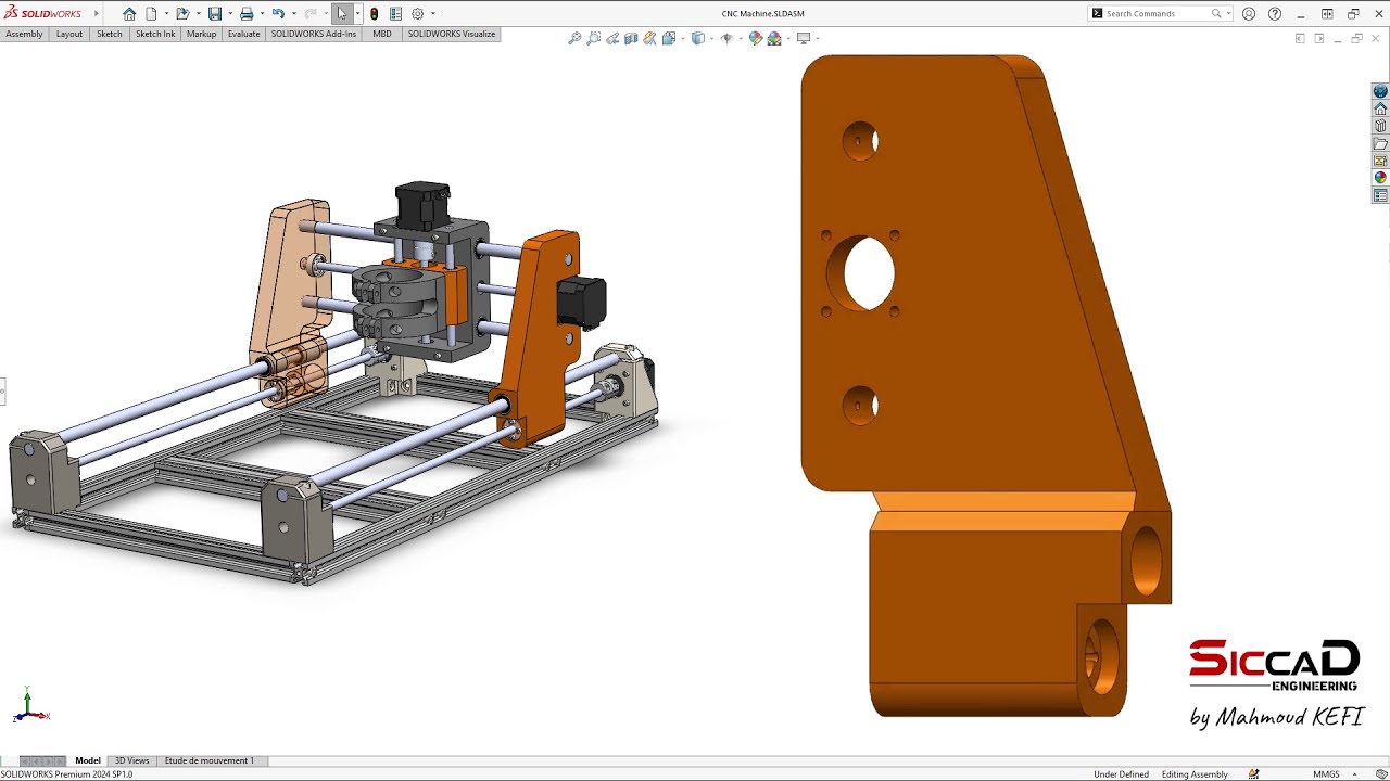 Solidworks Tutorial 55 : CNC Machine Part 15 - YouTube