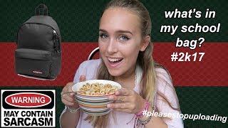 Whats In My School Bag?? Sarcastic