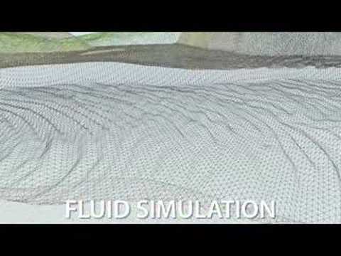 Real-time Fluid Simluation by RapidMind