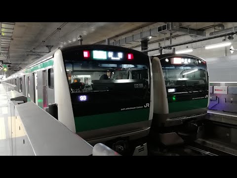 【JR東日本×相模鉄道】E233系7000番台　羽沢横浜国大駅を上下線とも発車