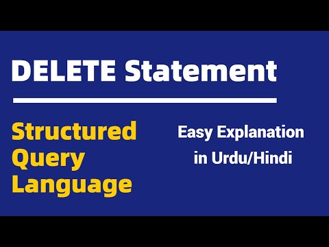DELETE Statement | Structured Query Language | Urdu/Hindi