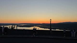 Sunset over Columbia Gorge from Vista House