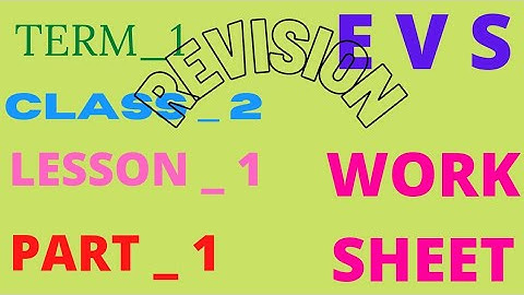 Revision_ 1 | Lesson _ 1|  OUR ENVIRONMENT | class 2 | Samacheer syllabus | WORK SHEET |