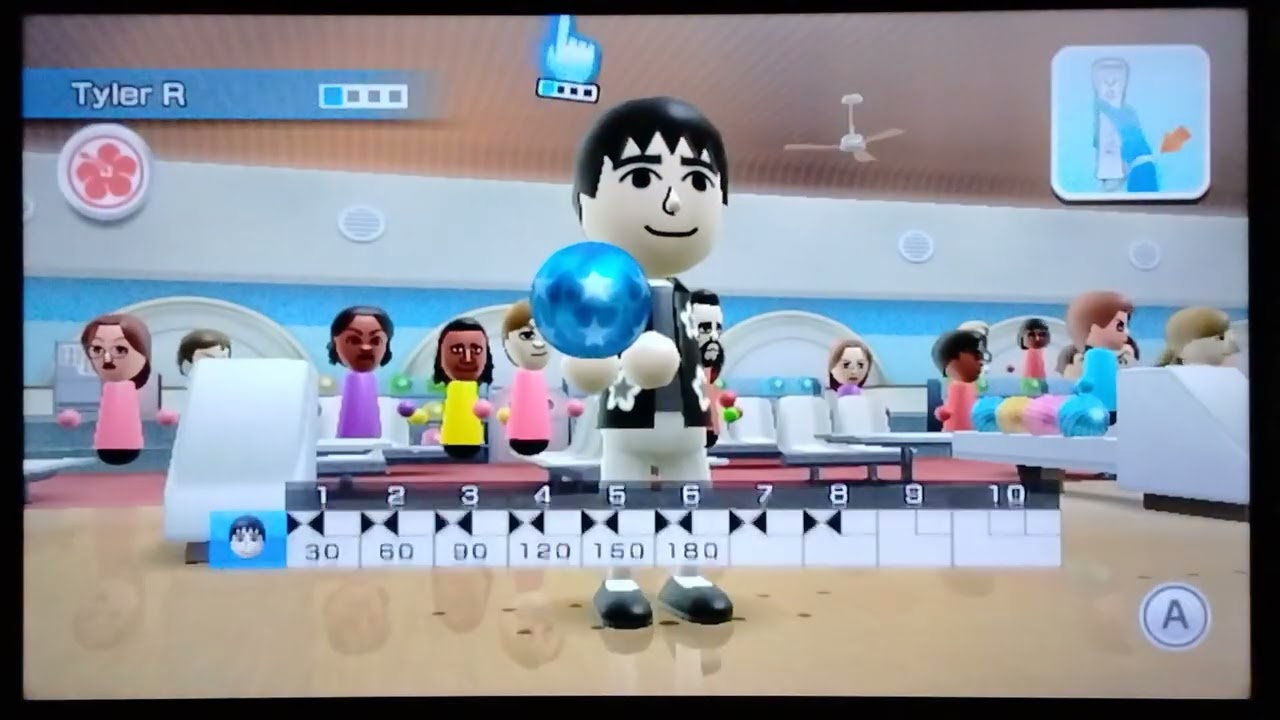 wii sports resort bowling perfect game fail 2