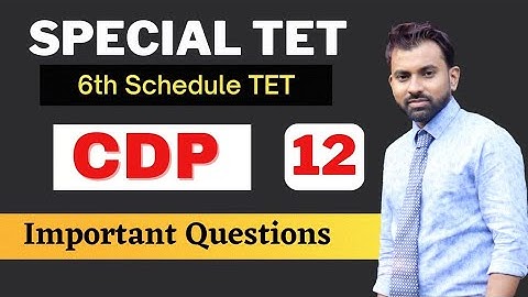 Assam Special TET 2023 || CDP Important Questions || Video 12 || #BTR_TET