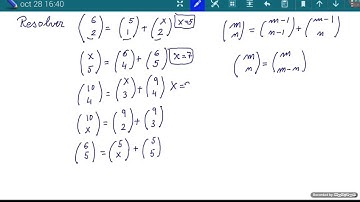 Propiedades de números combinatorios