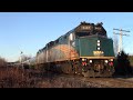 Very fast ocean passenger train via 14 approaching memramcook nb