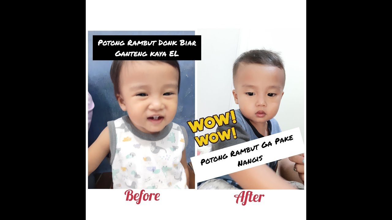  Anak  1th Potong  Rambut  Anteng Banget HEBAT GA NANGIS YouTube