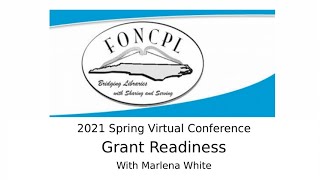 FONCPL 2021 Spring Conference - Grant Readiness