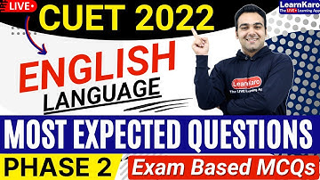 CUET 2022 English Language | Most Expected MCQs - Phase 2