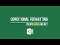 Conditional Formatting - Excel - 12 Steps Overview - Create and Learn