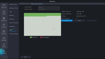 unv nvr - HDD bad sector check