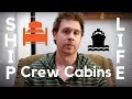 What are crew cabins like on a cruise ship?