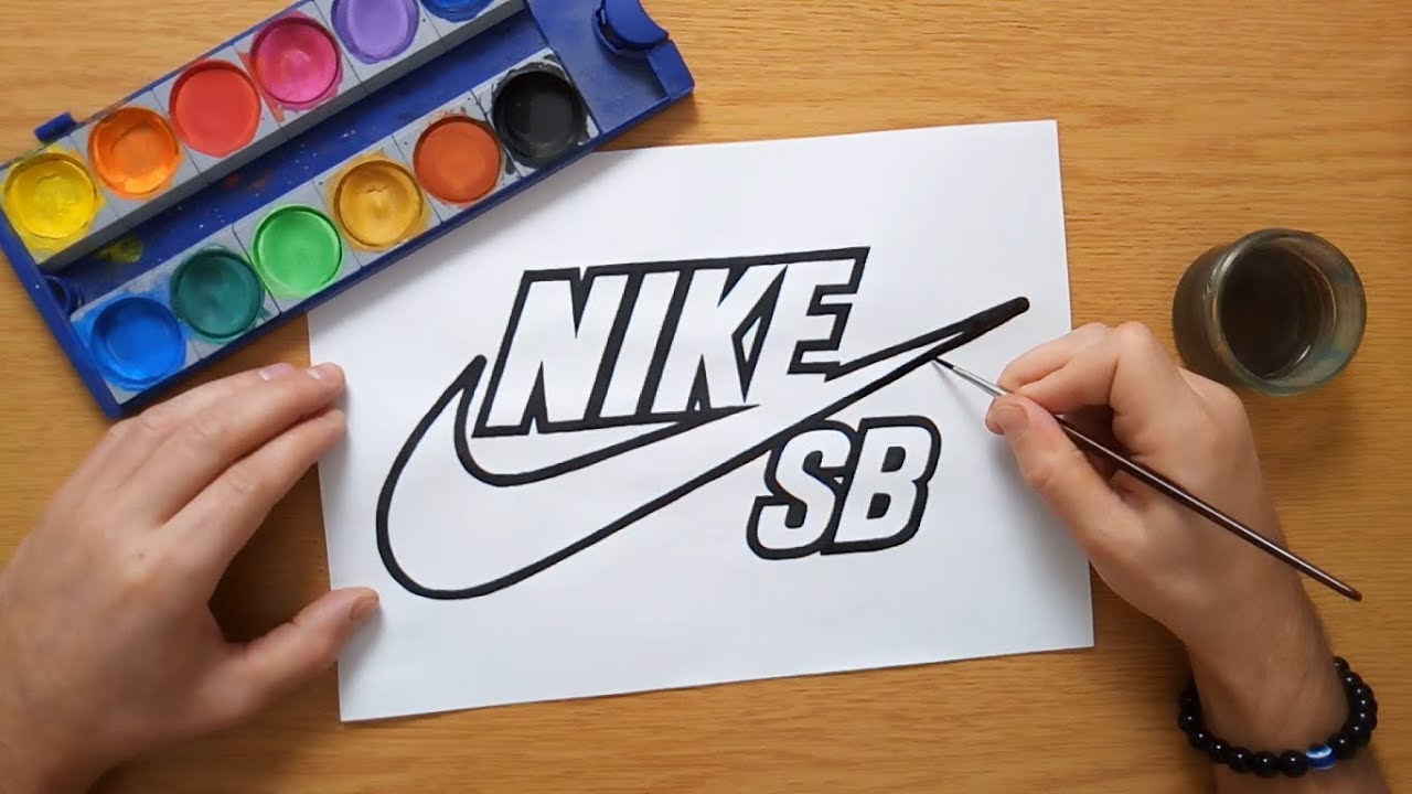 How to draw the Nike SB logo - YouTube