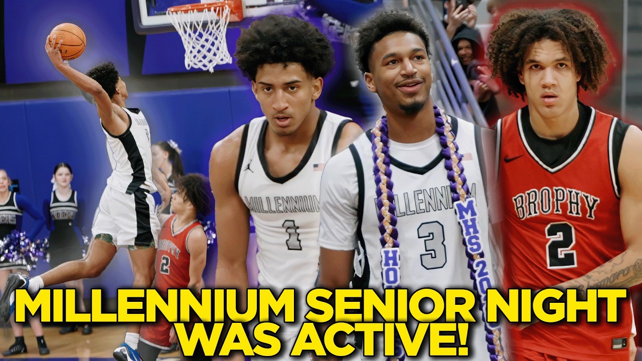 Arizona Commit Cameron Holmes & 5 Star Adan Diggs WAS ACTIVE ON SENIOR NIGHT | Millennium vs Brophy