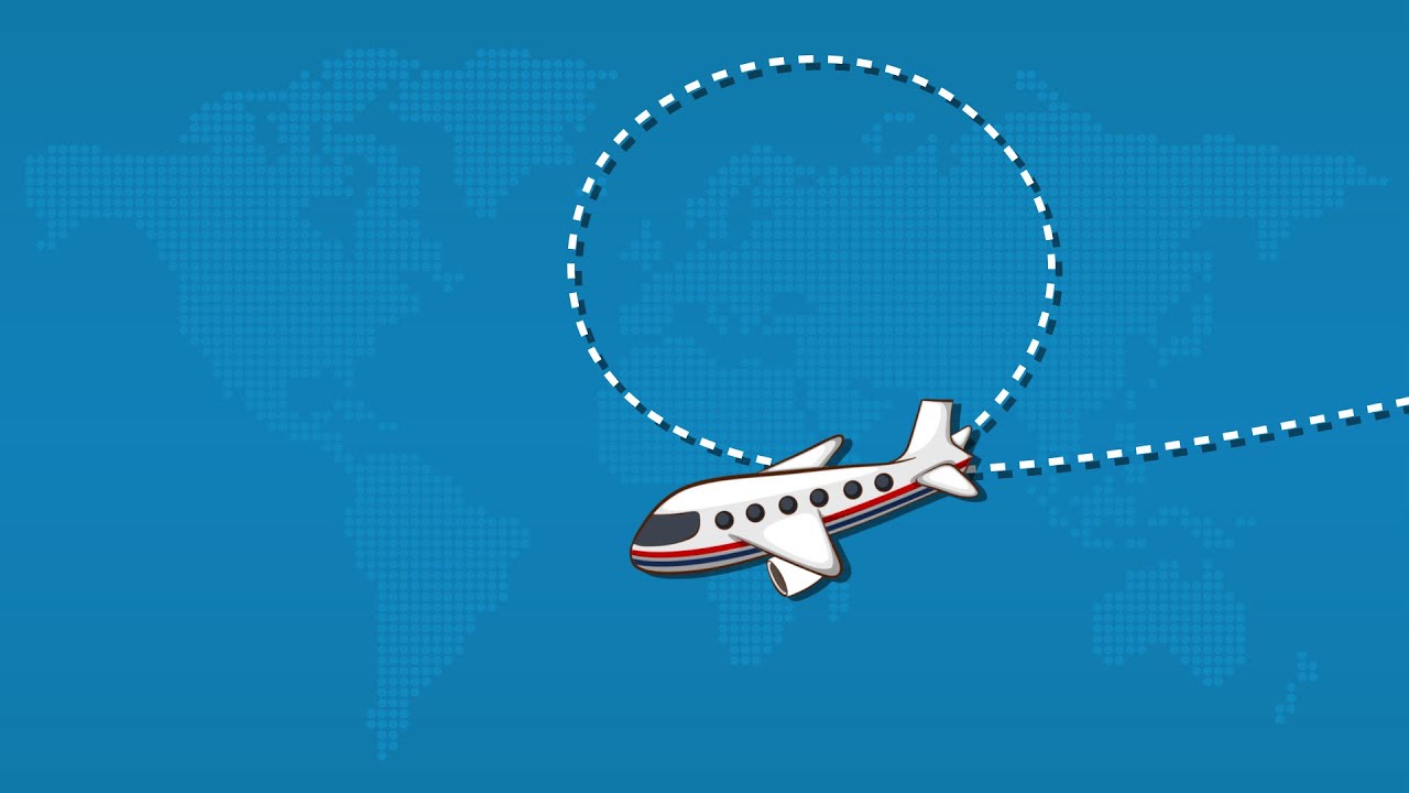 ️ Plane Trim Path Animation | Flight Route Motion Graphics # ...
