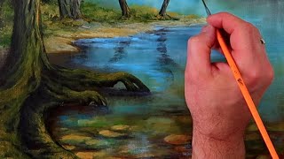 Above & Below: Acrylic Beauty | StepbyStep Painting of Tree Roots and Underwater Rocks