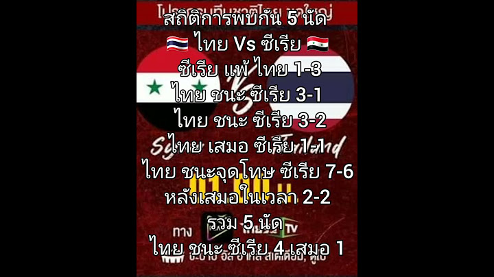 สะกดคำว่าแพ้ไม่เป็น สถิติ 5 นัดหลัง “ทีมชาติไทย” ปะทะ “ซีเรีย