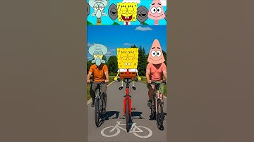 Sprunki Incredibox Squidward Vs SpongeBob Vs Patrick Are Riding Cycle In Real Life #sprunki