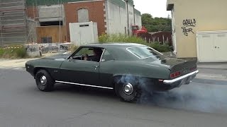 1969 Chevrolet Camaro ZL1 Clone Sound Burnout & Acceleration