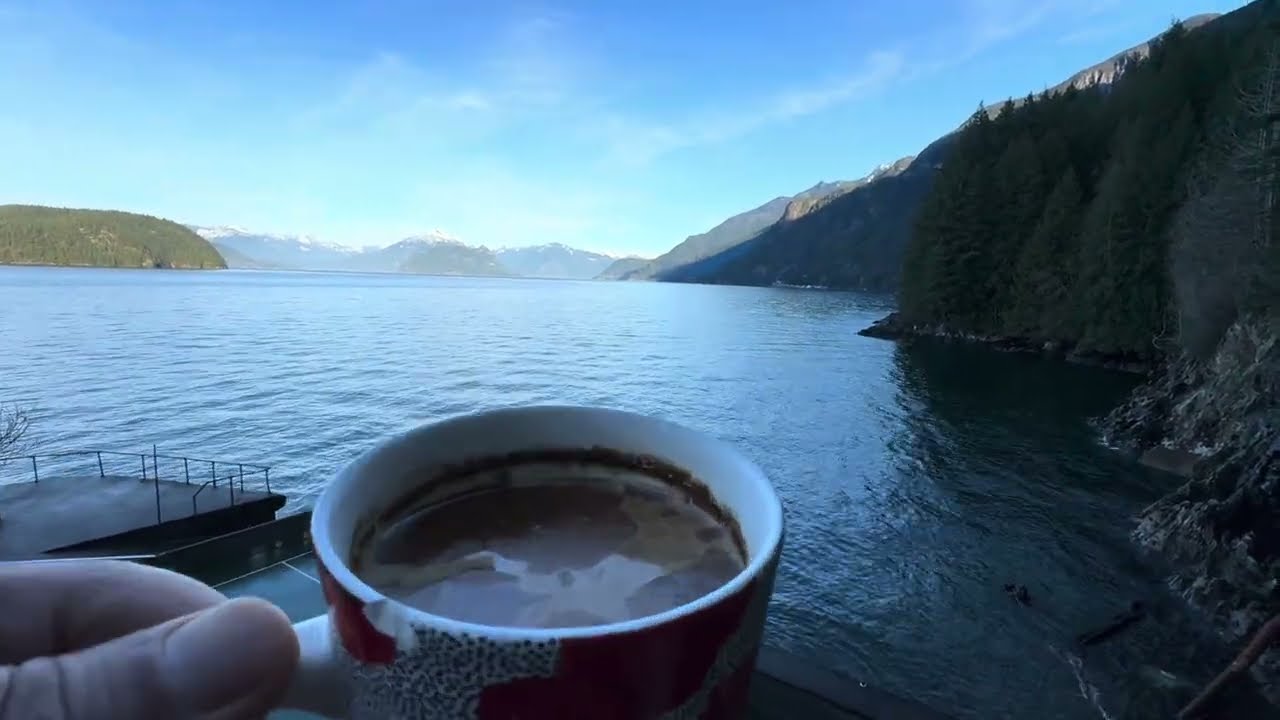 Enjoy Your Daily Coffee With Vahid & Eagles🦅 🦅 ☕️🌿 | Ocean View 🌊🦅 Cheers 😊☕️