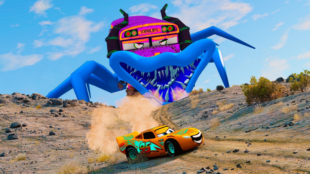 Lightning McQueen's Off-Road Escape from Monster Car Madness