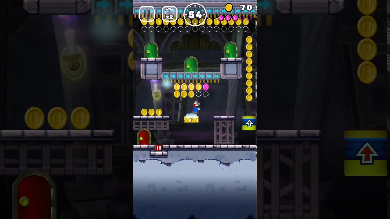 Super Mario Run 2-1 Ghost-Door Deception Pink Coins