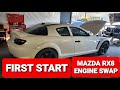 mazda rx8 engine swap 4 port rx8 6 port rx8 (FIRST START)