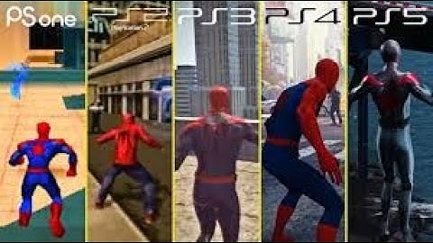 PS5 vs PS4 vs PS3 vs PS2 vs PS1   SPIDER MAN   Comparación de Generaciones y Gráficos 4k 60fps