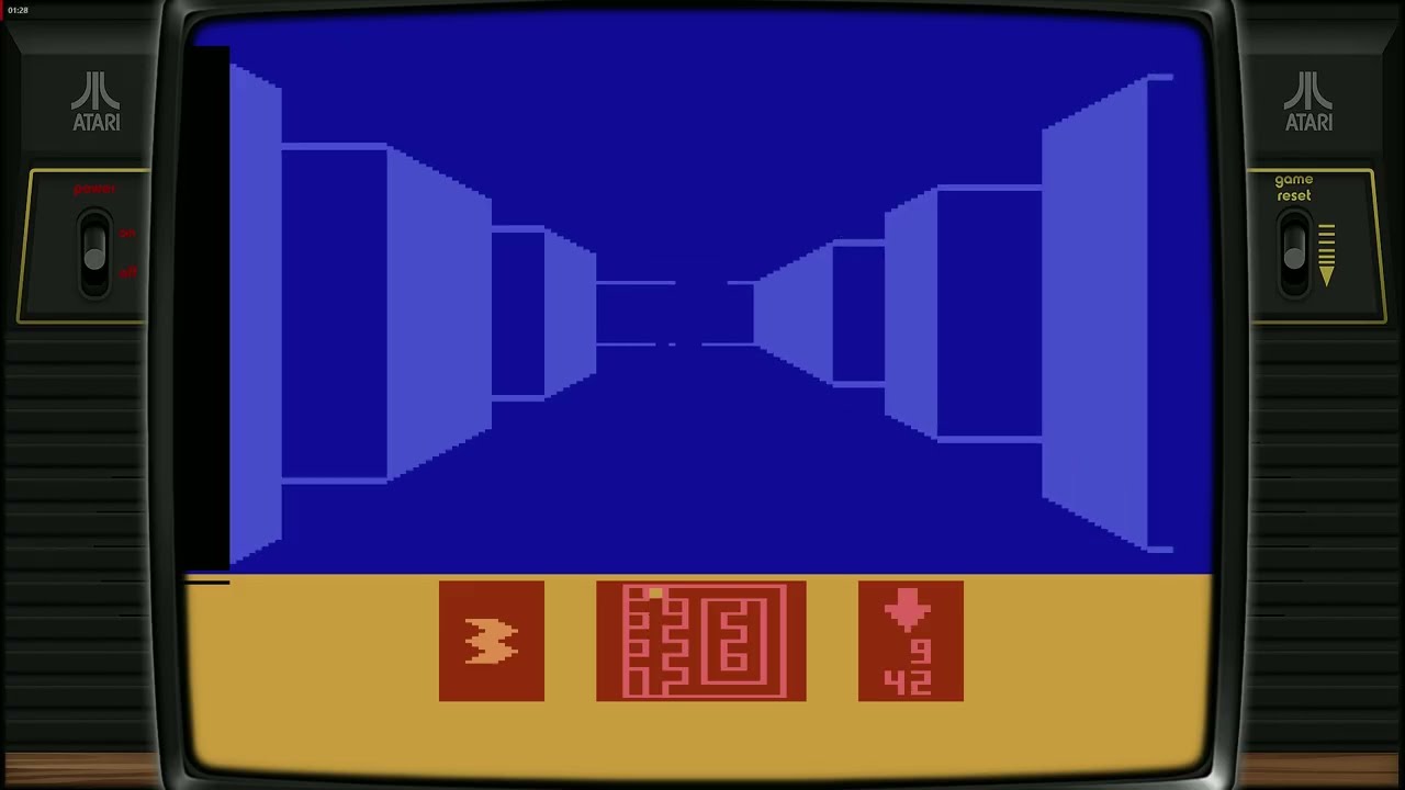 Escape from the MindMaster (Atari 2600) Gameplay | Starpath Supercharger Maze Horror Classic