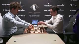 Magnus Carlsen vs Fabiano Caruana || Freestyle Chess 2026 - G1