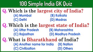 100 Most Asked Simple GK Quiz General Knowledge GK Questions Answers in ENGLISH | INDIA GK Quiz