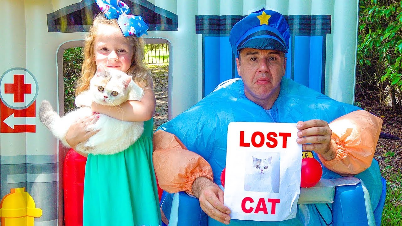 Stacy and Dad pretend play police YouTube