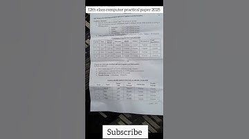 12th class computer practical paper 2025