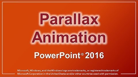 Parallax Animation PowerPoint 2016