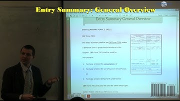 U.S. Customs (CBP) Entry Summary: General Overview Webcast Preview