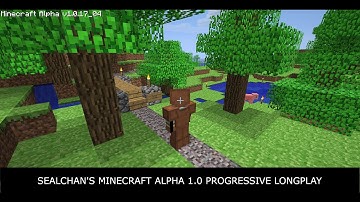 Minecraft Alpha v1.0 Longplay - E211 (R16) - Building Cutoff Creek and Pond in Cascadia
