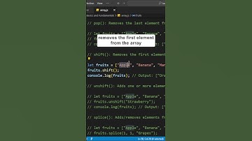 Javascript Array Method shift()  #coding #programming #javascript