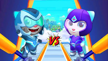 TALKING TOM HERO DASH - ICE BOLT TOM vs ARCTIC ANGELA - FUNNY GAMEPLAY
