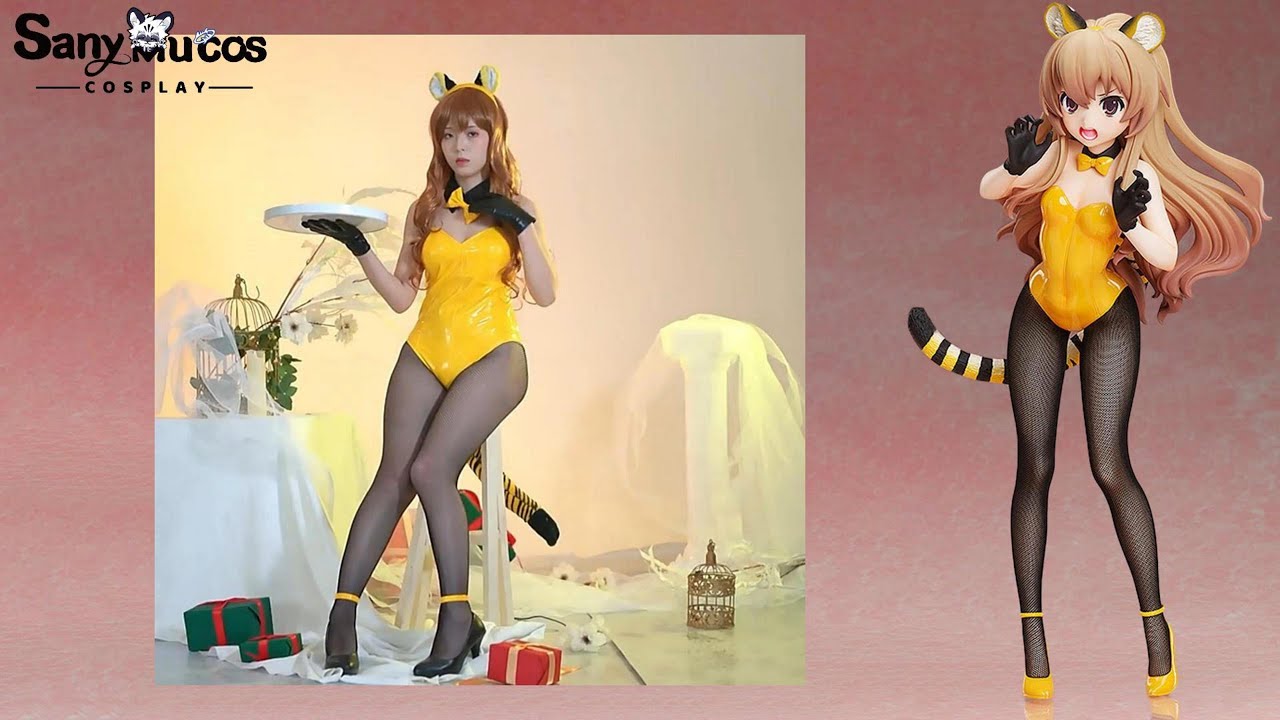 【SanyMuCos】Toradora! Taiga Aisaka Bunny Girl Cosplay Costume Show