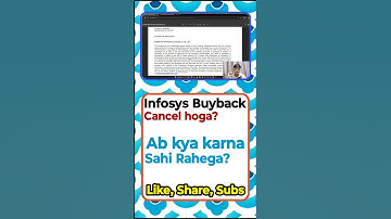 Infosys Ltd Buyback Cancel ? 🤔 #shorts