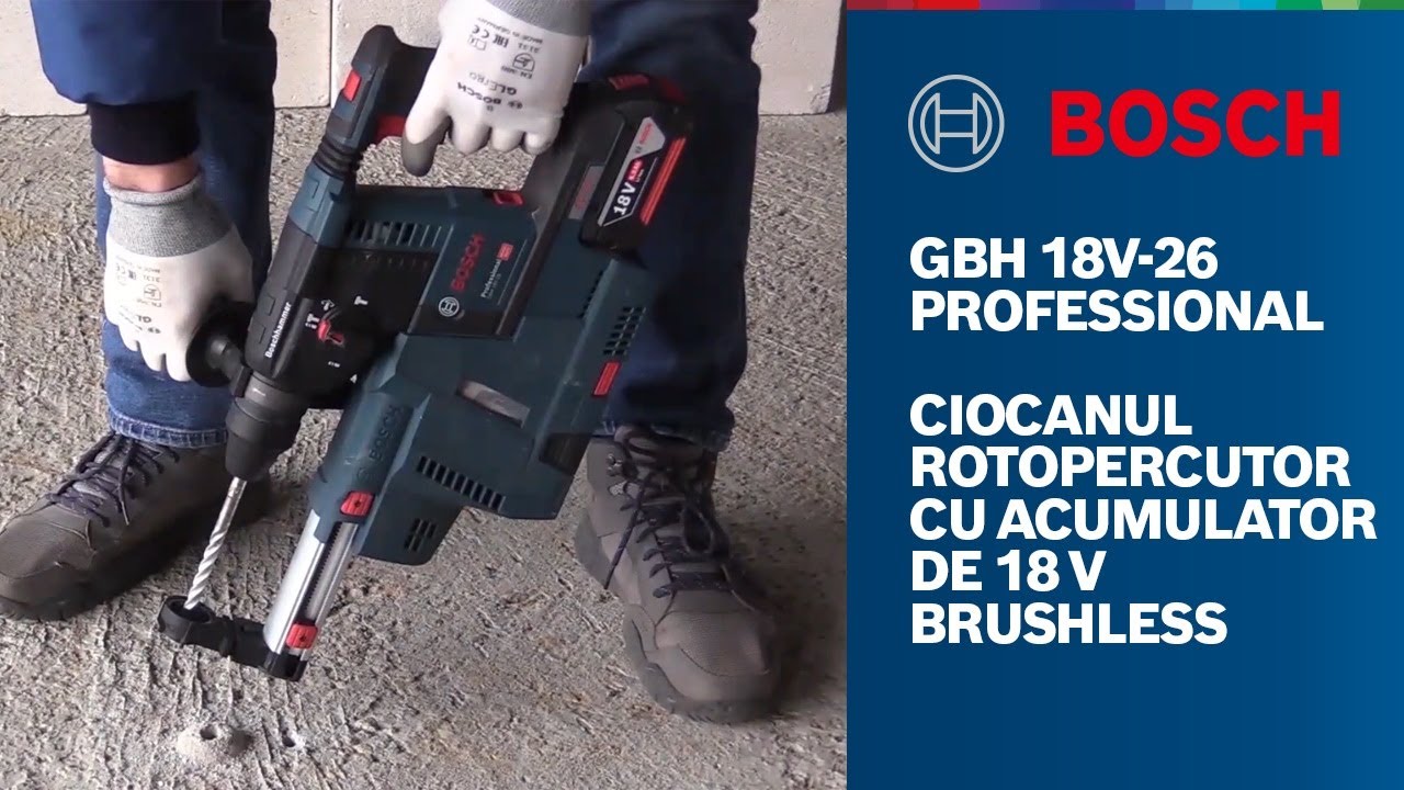 Perforateur BOSCH GBH 18V-26 F (2 x 6,0 Ah GAL1880CV L-Boxx 238 GDE 18V-16)