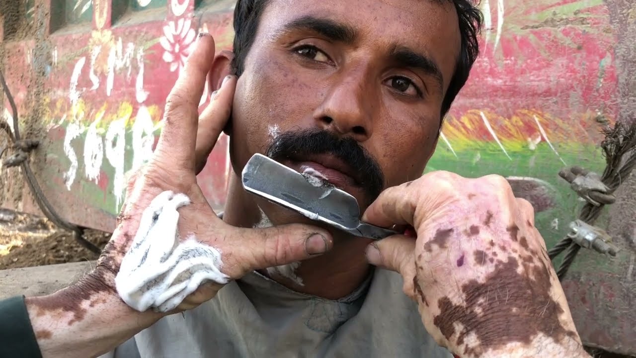 Asmr shave with just piece of iron no blade or no razor