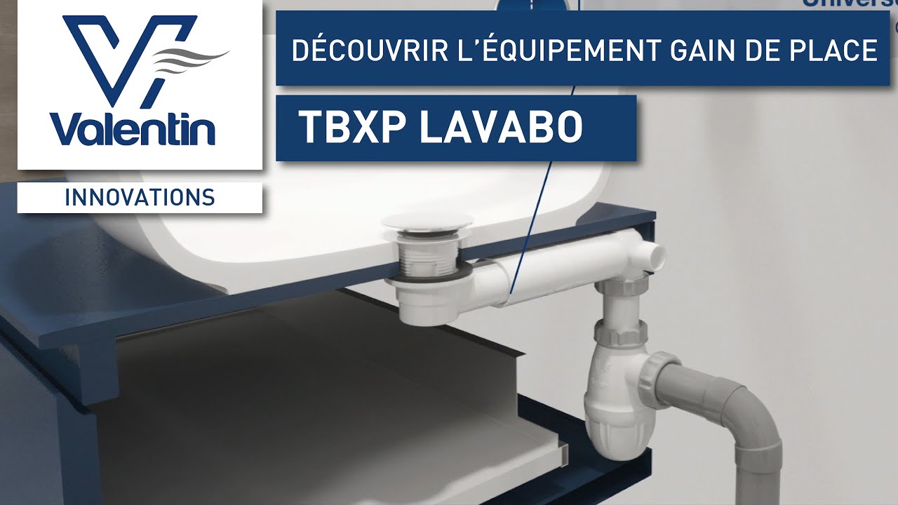 Kit bonde de lavabo TBXP extra-plat universel clapet noir