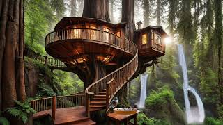 Nature Escape in a Treehouse | Relaxation and Morning Forest Ambience