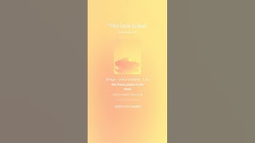 Thumbnail of “This Smile Is Real” 1 #acousticlovesong #lyrics #love