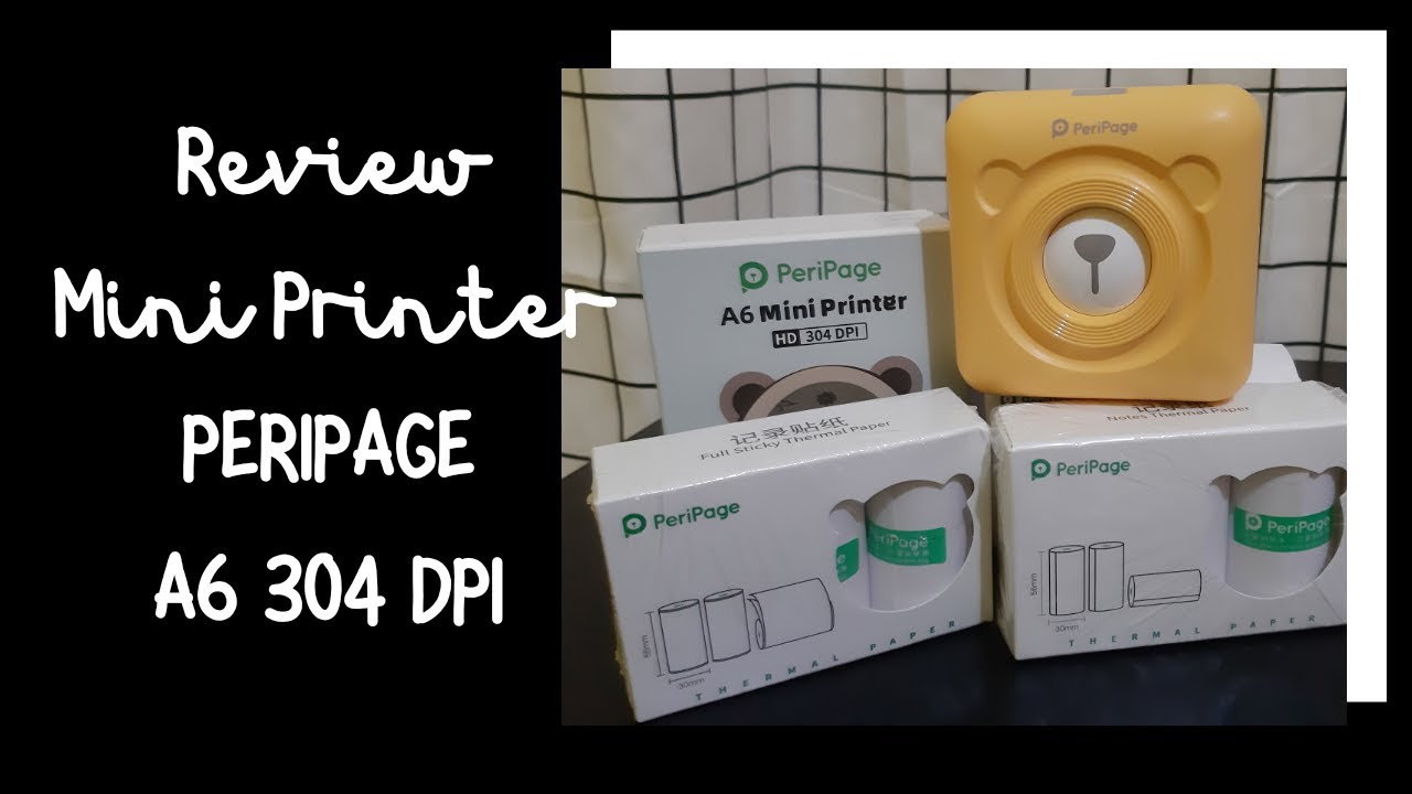 REVIEW PERIPAGE A6 MINI PRINTER 304 DPI YouTube