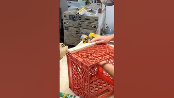 Simple storage? Slap a French Cleat on a Milk Crate! #frenchcleatfriday